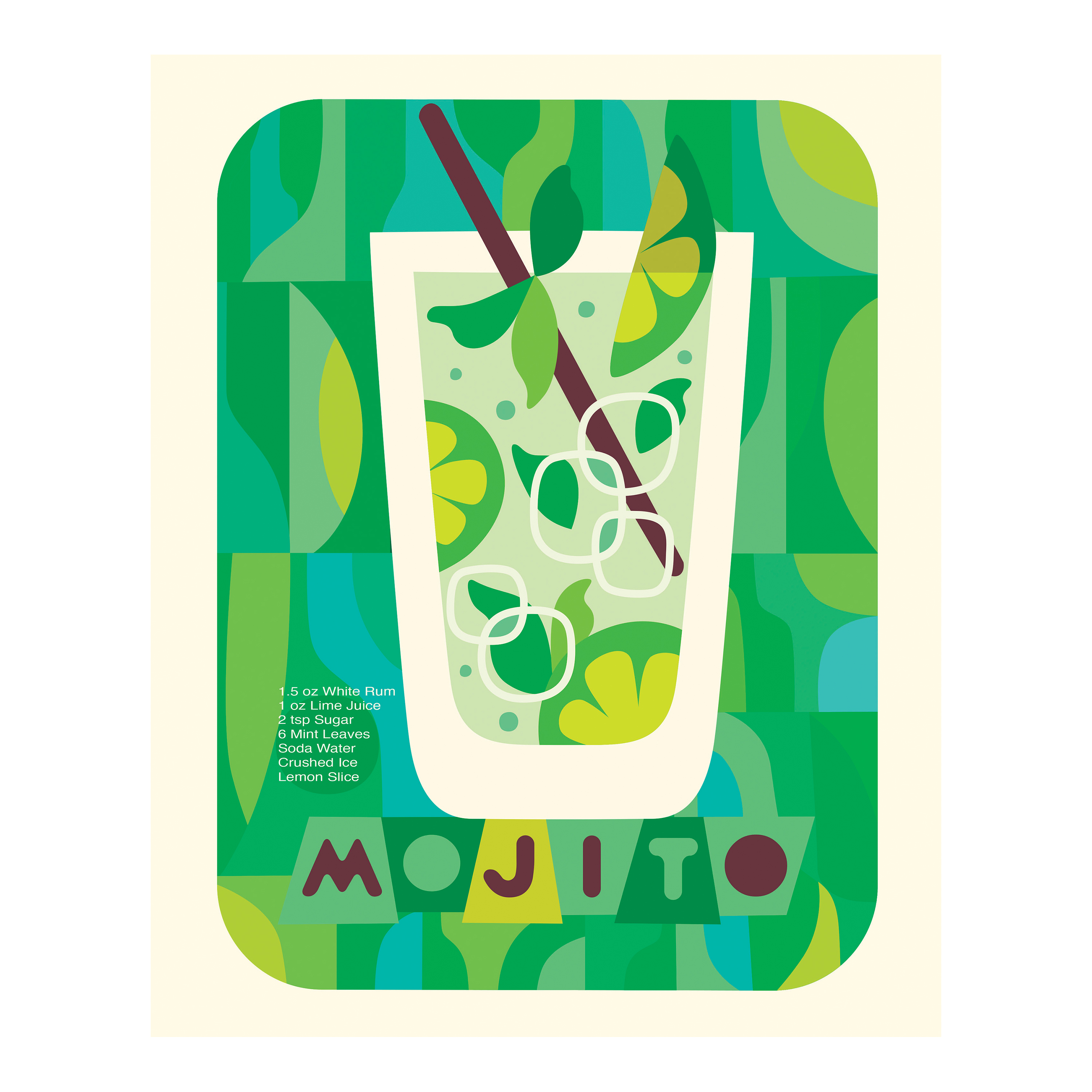 (2 pack) DesignOvation Cocktail Recipes Unframed Art Prints 8” x 10” Set of 3 by Rachel Lee