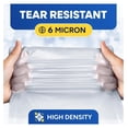 thumbnail image 2 of 12-16 Gallon Clear Trash Bags, 24" x 31" High-Density Garbage Can Liners, 6 Micron, Unscented, Bulk Pack of 1000, for Indoor/Outdoor Use, 2 of 6