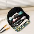 thumbnail image 2 of FORMRS Makeup Bag Travel Cosmetic Organizer for Women Fold Flat Zipper Pouch with Handle, Yellow Lemons, 2 of 8