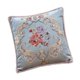 thumbnail image 5 of Cojín decorativo europeo, funda de almohada suave y lujosa con flores. Azul, 5 of 9