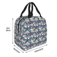 thumbnail image 2 of Yiaed Tropical Sloth Print Insulated Lunch Bag Reusable Cute Tote Lunch Box, Leakproof Cooler Lunch Bags for Work Office Travel School Picnic, 2 of 5