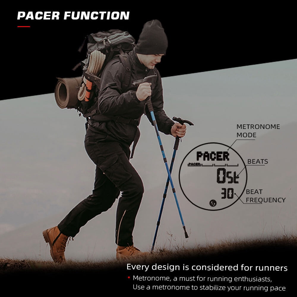 Digital Sports Smart Watch Ultra Thin Carbon Fiber Strap Waterproof Pedometer Function Outdoor GPS Watch