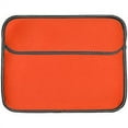 thumbnail image 4 of Slim Neoprene Laptop Sleeve & Tablet Bag, Premium 10.6 Inch Reversible Water Resistant Shockproof Sleeve Case Bag Pouch with Accessory Pocket for Tablets, Netbook, eBook - Slate Grey/Burnt Orange, 4 of 5