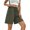 ARMYGREEN, variant on TEMOFON Womens Shorts Summer Wide Leg Athletic Shorts Casual Elastic Waist Drawstring Shorts with Pockets L