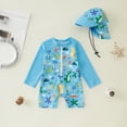 thumbnail image 2 of NIEWTR Baby Boy Girls Rash Guard Swimsuit Toddler Long Sleeve One Piece Zipper Bathing Suit Infant Swimming Suit(A5-Sky Blue,2-3 Years), 2 of 7