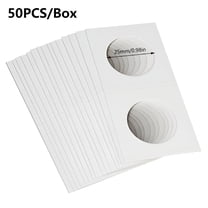 CCOCC 50pcs Coin Holders for Collectors Cardboard Coins Flips Sleeves for Coins Storage Supplies for Dollars Penny Quarter Coins Collecting