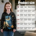thumbnail image 7 of Chririnla Funny Owls Pattern Girls Vacation Hoodies Quarter Zip Up Sweatshirt Pullover Sweatshirts Comfy Travel Wear for Trip Seaside Holiday Size 5-6, 7 of 7