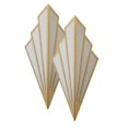 thumbnail image 1 of Lámpara de pared decente 2pcs Hotel Home Bedrrom Gallery Lámpara de accesorio dorado Zulema Aplique de pared, 1 of 7