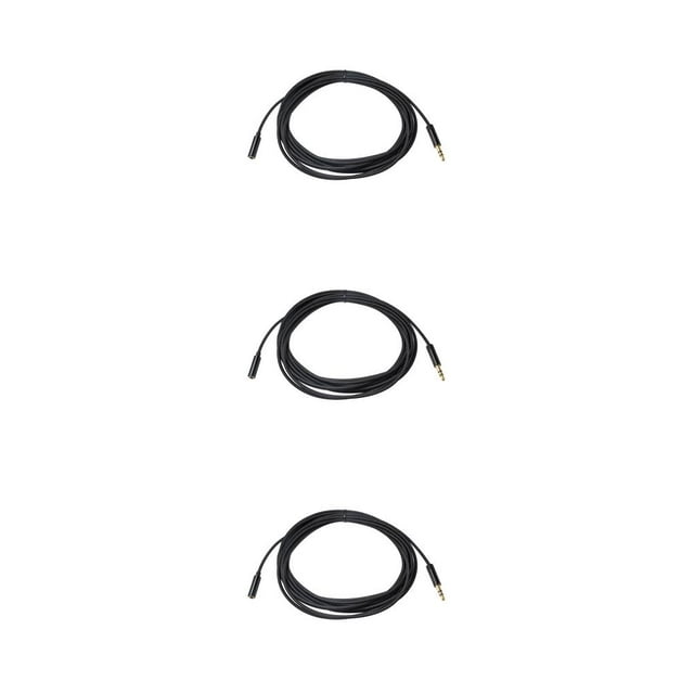 QualitChoice Câble d'Extension Audio Portable pour Ordinateur Portable Lecteur MP3 Adaptateur Mâle vers Femelle 3.5mm Accessoires de Conversion Pièces de Rechange 5m 3ensemble