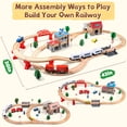 thumbnail image 5 of Electric Toddler Wooden Train Set Toy, 88 PCS Train Track Toys for 3 4 5 Years Old, Great Gift for Kids, Boys and Girls, 5 of 8