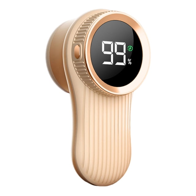 Afeitadora de suéteres eficiente y cómoda, portátil, con pantalla digital y fácil de usar. Beige