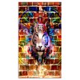 thumbnail image 2 of Tigre sur Brique Abstraite - Toile d'Art Mural Abstrait, 2 of 3
