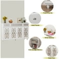 thumbnail image 2 of KULAGAGA Accent Buffet Sideboard Serving Cabinet with Carved Mirror Door and 3 Drawers, Console Table Sofa with Adjustable Shelves for Entryway Kitchen Dining Room, 2 of 8