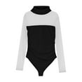 thumbnail image 4 of tarylea Tops for Women Turtle Neck Bodysuit Shapewear Mesh Leotard Shirt Slim Fitted Long Sleeve Shirt Going out Tops, 4 of 8