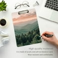 thumbnail image 3 of FORMRS Acrylic Clipboard with Low Profile Clip Standard A4 Letter Size, 12.5" x 9", Mountains at Dawn, 3 of 8