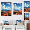 thumbnail image 4 of Designart "Power Lines Gridscape Charm II" Cityscapes Floater Framed Wall Art Living Room, 4 of 7