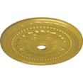 thumbnail image 3 of 31 1/2"OD x 3 5/8"ID x 1 3/4"P Palmetto Ceiling Medallion (Fits Canopies up to 7 5/8"), Hand-Painted Rich Gold, 3 of 5