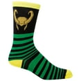 thumbnail image 2 of Loki Helmet Striped Crew Socks, 2 of 4