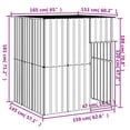 thumbnail image 2 of vidaXL Dog House Outdoor Dog Kennel Cage Shelter with Roof Galvanized Steel, 2 of 5