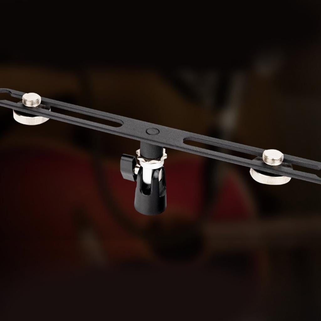 Ywmsfl Aluminum Double Mic Stand Stereo Mounting Bar With Quick Assembly for Most Microphones For Professional Audios Recording