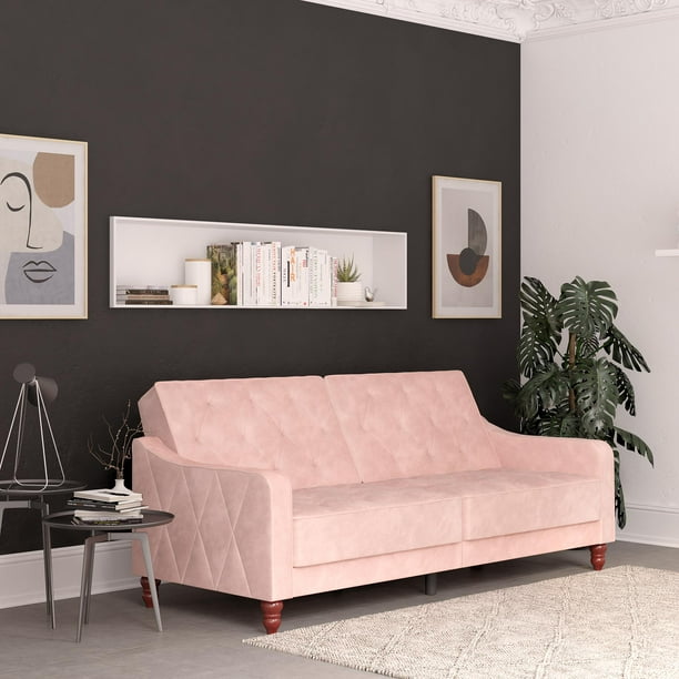 Novogratz Sofa Bed Pink Com, Vintage Pink Sofa Bed