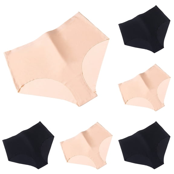 CAIXIA Women Cotton Underwear No Show Panties for Women Tummy Control Smooth Low Rise Full Coverage Briefs Bikini Underwear