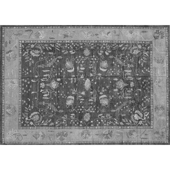 Ahgly Company Indoor Rectangle Persian Gray Traditional Area Rugs, 5' x 7'