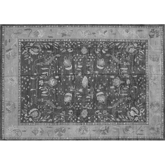 Ahgly Company Indoor Rectangle Persian Gray Traditional Area Rugs, 8' x 10'