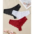 thumbnail image 2 of 3 Pack Sexy Underwear for Women Lace Hipster Ladies No Show Bikini Panties Womens Cheeky Size, 2 of 5