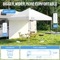 thumbnail image 4 of CROWN SHADES 10'x10' Instant Canopy Tent with 1 Sidewall with One Push Setup Sun Shelter for Events Parties White, 4 of 9