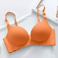 thumbnail image 2 of adviicd Tank Tops With Built In Bras Women's Cloud 9 Super Soft Wireless Lightly Lined Comfort Bra Orange 32, 2 of 3