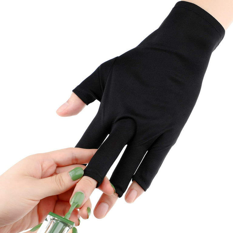 VONTER 2 Pairs UV Glove for Gel Nail Lamp, Professional UPF50+ UV  Protection Gloves for Manicures, Nail Art Skin Care Fingerless Anti UV Sun  Glove Protect Hands from UV Harm, Sunburn, Home