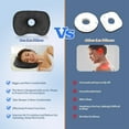 thumbnail image 3 of Bohorizon Ear Piercing Pillow for Side Sleeping with Holes for Ear Pain, Black, 3 of 8