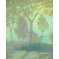 thumbnail image 2 of Weir, J Alden 12x14 Black Ornate Wood Framed with Double Matting Museum Art Print Titled - Moonlight, 2 of 4