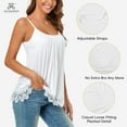 thumbnail image 3 of Joyshaper Camisoles for Women with Built in Bra Adjustable Spaghetti Strap Tank Top Lace Trim Extender Camisole Loose Fit S-3XL, 3 of 6