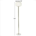 thumbnail image 4 of CosmoLiving by Cosmopolitan 64" White Floor Lamp with White Glass Shade, 4 of 14