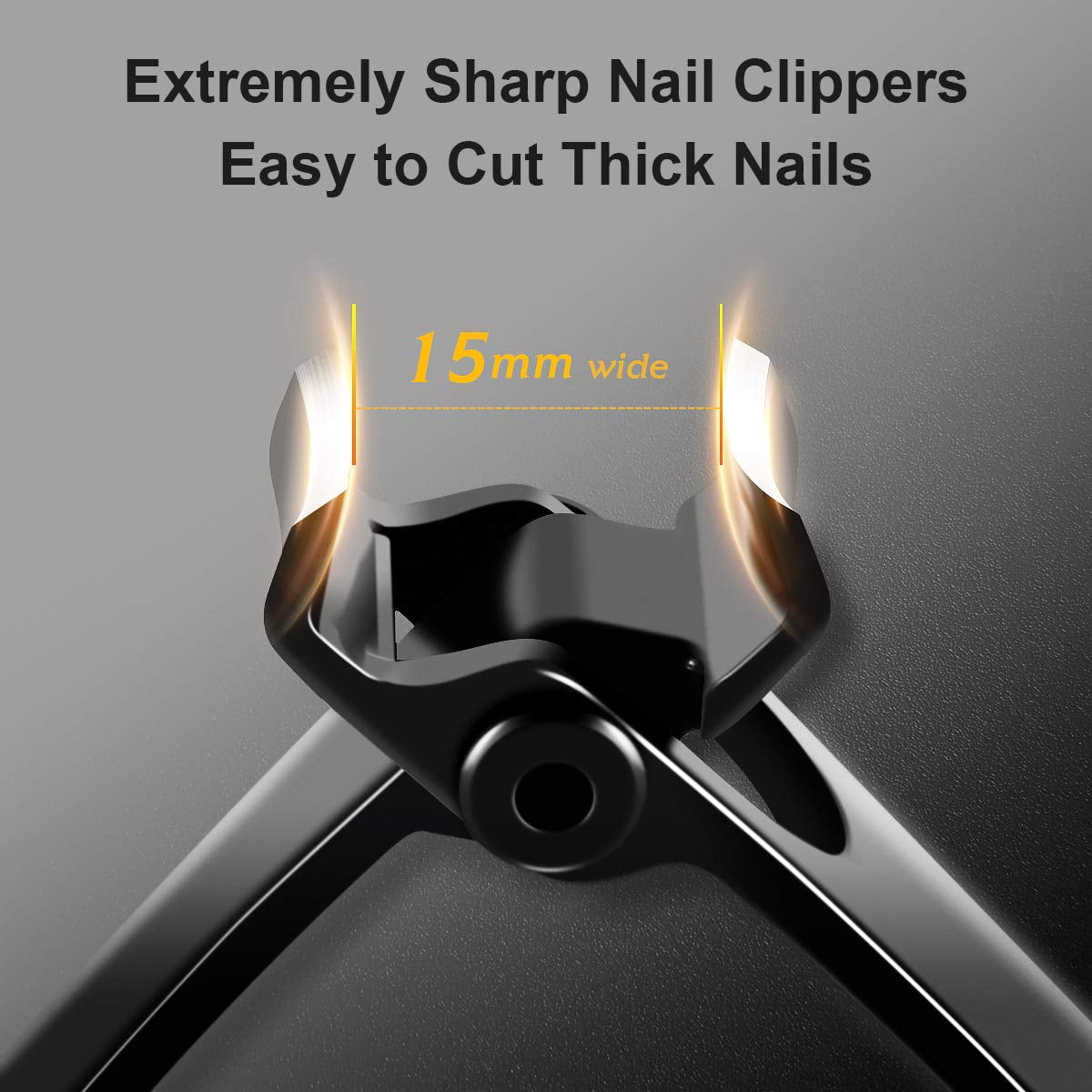 Nail Clippers For Thick Nails, Wide Jaw Opening Stainless Steel Toenail  Clippers Set With Nail File For Elderly, Men And Women - Huncv