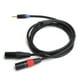 thumbnail image 5 of Cable de audio de 3,5 mm macho a 2 XLR macho para amplificador de potencia de mezclador, 1,8 m/5,9 pies, 5 of 14
