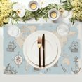 thumbnail image 3 of Vintage World Map Placemats Set of 4, Placemats for Dining Table,Heat Resistant Stain Resistant Wipeable Table Mats for Kitchen Dining Holiday Party Home Decor,12x18 Inch, 3 of 7