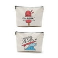 thumbnail image 1 of Summer Makeup Bag,Sister Gifts Makeup Organizer Bag, Travel Bags, Portable Makeup Storage Organizer, Skincare Toiletry Bag, Makeup Bag Gift for Women(2 PCS）, 1 of 6