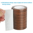thumbnail image 4 of Uxcell Wood Grain Repair Tape 4"X30', Self Adhesive Realistic Textured Repair Tape Patch, Dark Brown Oak, 4 of 5