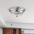 thumbnail image 2 of Prominence Home 13” Flush Mount Seeded Bowl Ceiling Light, Madalyn, 51382-31, Nickel, 2 of 10