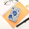 thumbnail image 7 of JIALIOU Nylon Trifold Card Wallet with ID Window Zipper Pocket for Men Women Teen Ornate Chinoiserie Flower, 7 of 7