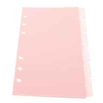6 Sheets Binder Divider Tabs Notepad Page Dividers for Binders Pink