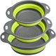 thumbnail image 1 of Nuevo juego de 3 cestas de frutas plegables con fondo denso y cuenco redondo para lavar verduras, cesta de drenaje, 1 of 5