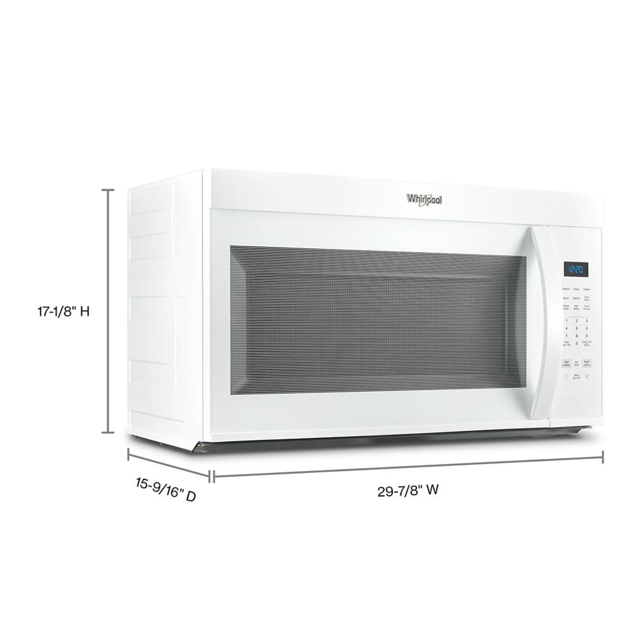 Whirlpool 1.7 Cu. ft Over the range Microwave with 1000-Watts Cooking Power