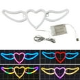 thumbnail image 2 of Mosey Flying Heart Neon Light Wings Design Creative Shape USB/Battery Powered Neon Sign LED Lamp Party Decoration, 2 of 8