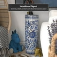 thumbnail image 5 of Red Lantern 24" Floral Blue & White Porcelain Umbrella Stand, 5 of 7