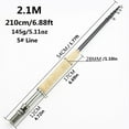 thumbnail image 2 of NEW 2.1M  telescopic Fly Fishing Rod Portable Carbon UltraLight Fast Action Fly Fishing Rod Cork handle Tackle, 2 of 8