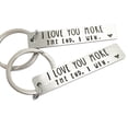 thumbnail image 2 of UDIYO I LOVE YOU MORE THE END Letter Strip Keychain Key Ring Holder Lovers Gift Decor, 2 of 6